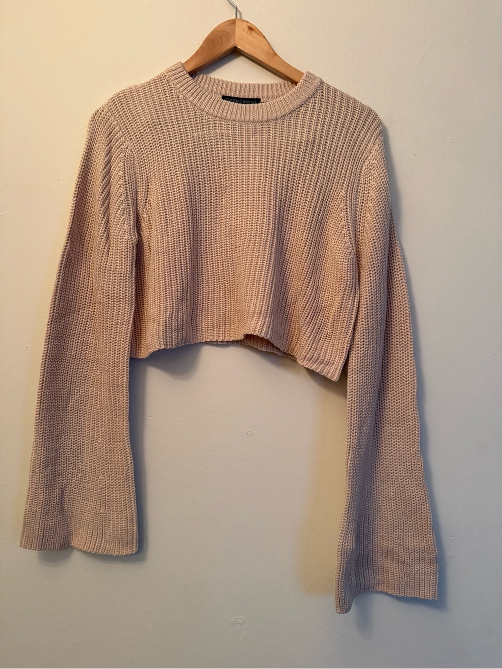 Cotton Candy Cropped Knit Sweater cropped